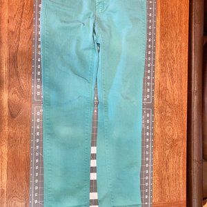 Garnet Hill 5-pocket slim cut jeans size 4 in turquoise
